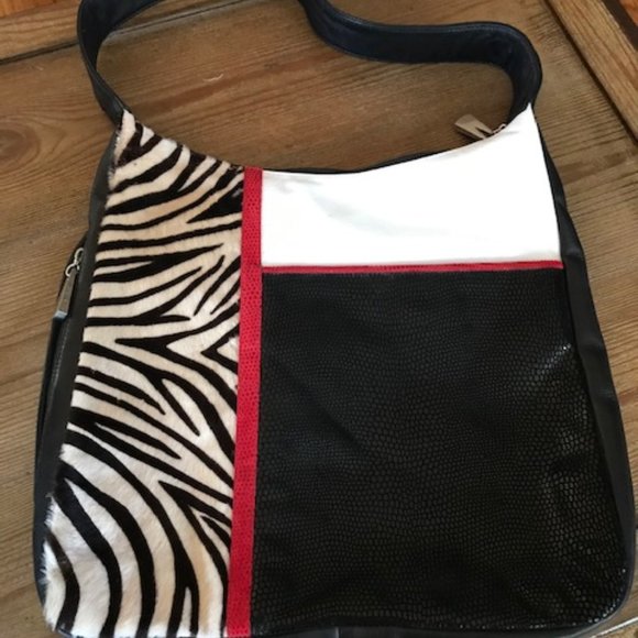 Liza Ganz Colorblock Shoulder Bag - Picture 1 of 9